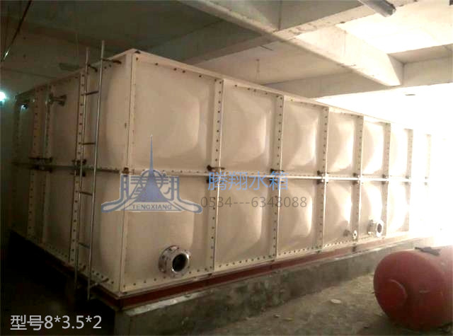 天津南湖智湾办公楼玻璃钢水箱安装范例